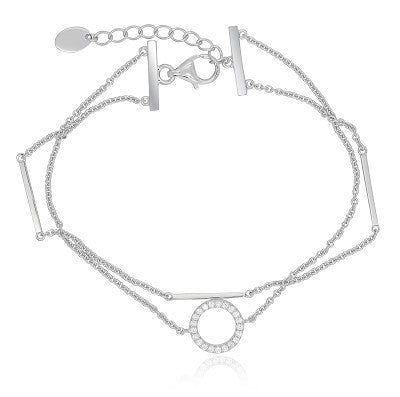 Double Layered Open Chain Bracelet