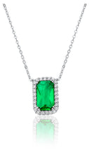 Load image into Gallery viewer, Emerald Cut &amp; Coloured Centre Stone Pendant