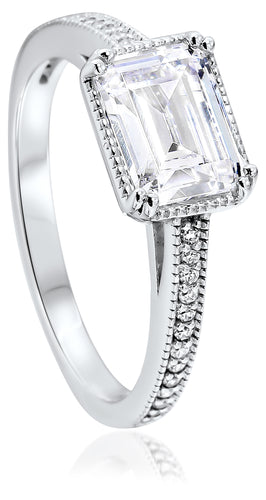 Square Solitaire Ring