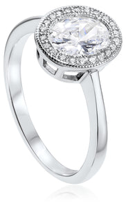 Elevated Round Solitaire Ring