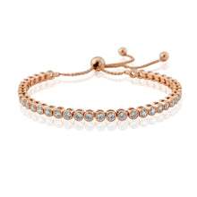 Load image into Gallery viewer, Rose Gold Toned Stone Set Tennis Bracelet